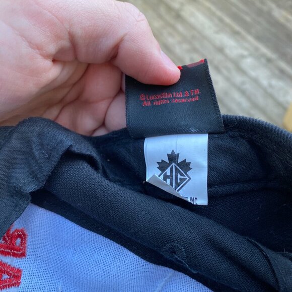 Vintage 1996 Star Wars Embroidered Baseball Hat Cap Black Red - Picture 6 of 6